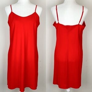 Nanette Lepore Chemise Red Slip Size 10